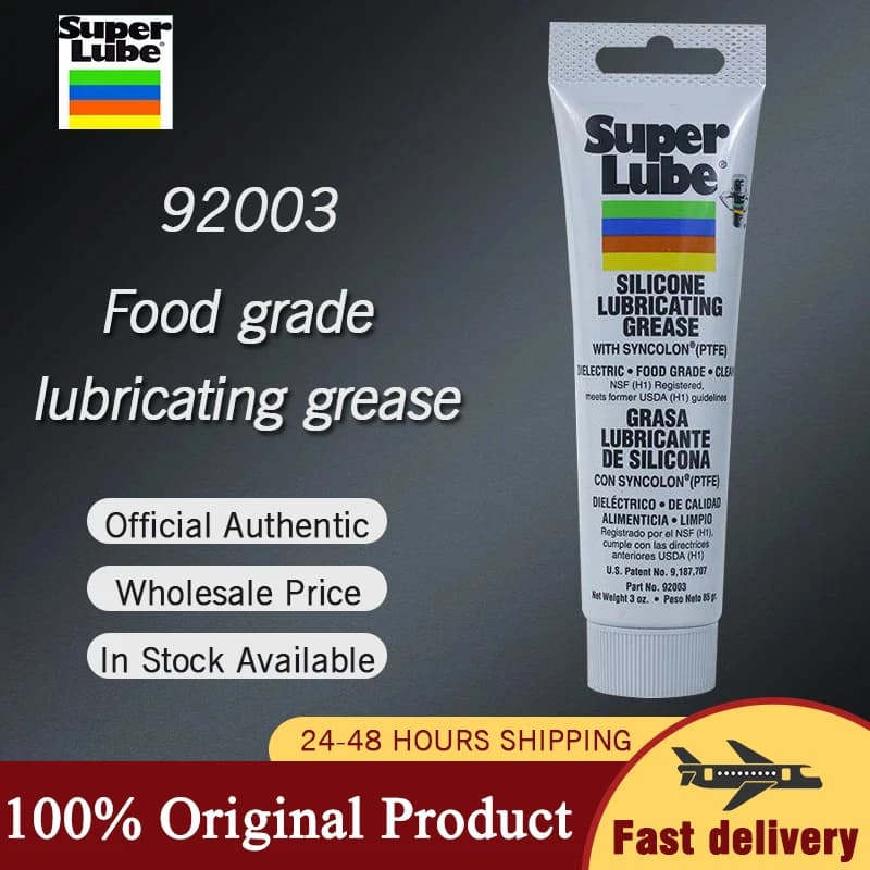 Super Lube 92003 91003 Silicone Lubricating Grease Waterproof PTFE Grease Best for 3D Printer 3Oz Tube Translucent