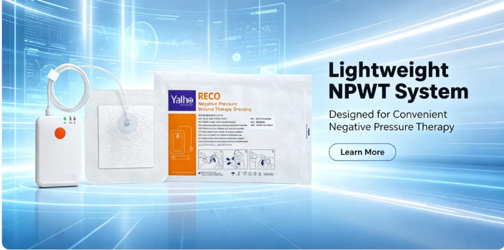 Medical Grade NPWT Wound Dressing Kit Negative Pressure Wound Therapy System PortableWound Care Pump Kit CE Certified