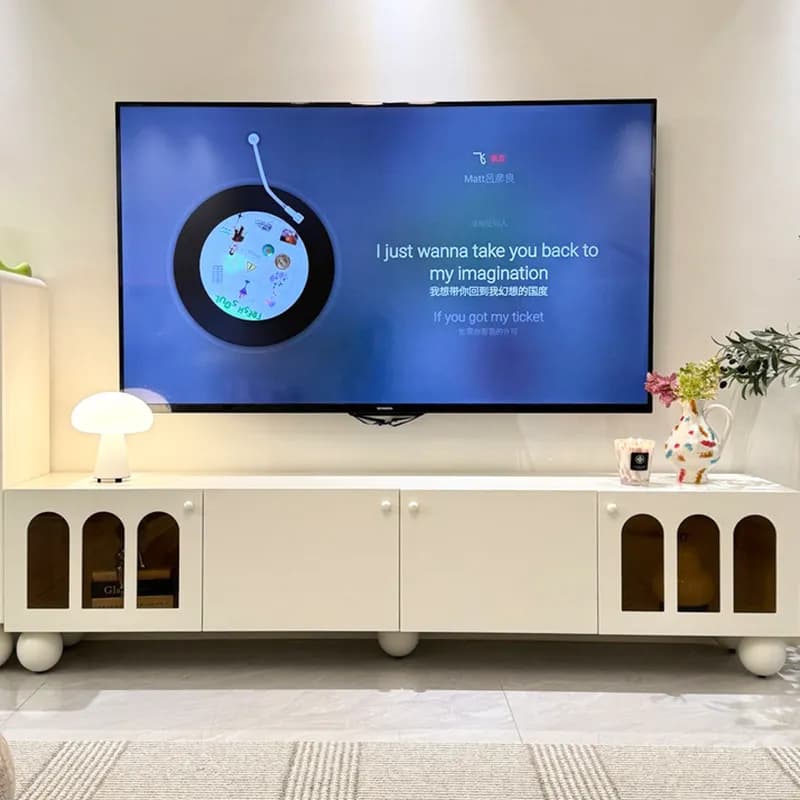Nordic Narrow Beige Tv Cabinet Simple Decoration 180Cm Long Modern Tv Stands Storage Wooden Mueble Televisor Furniture Home