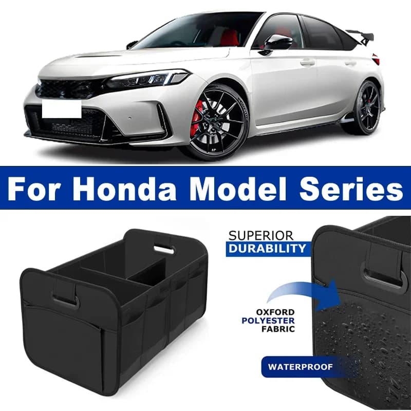 Foldable Car Organizer Portable Storage Box With Side Net for Honda Civic Accord CRV HRV Fit Jazz City Passport Pilot