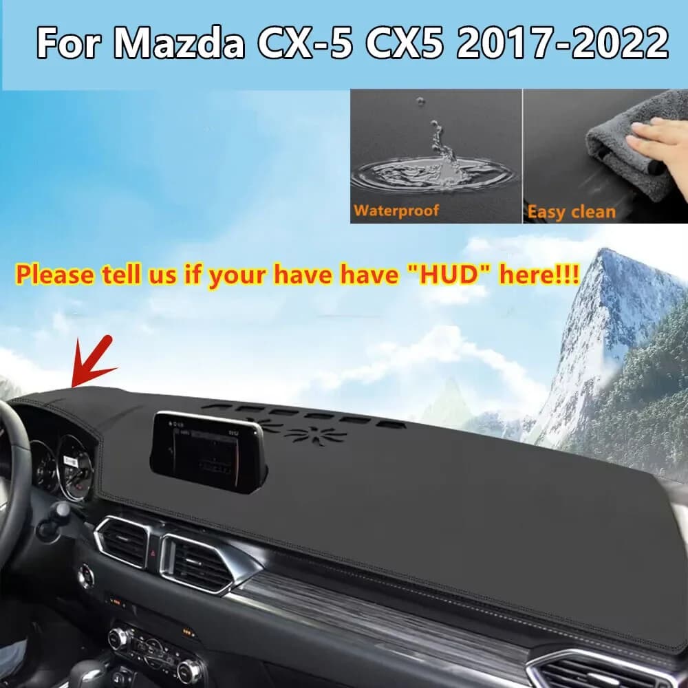 New PU Leather Dashboard Cover Dash Pretector Anti-Slip Mat Trim Dashmat Carpet For Mazda CX-5 CX5 2017-2022