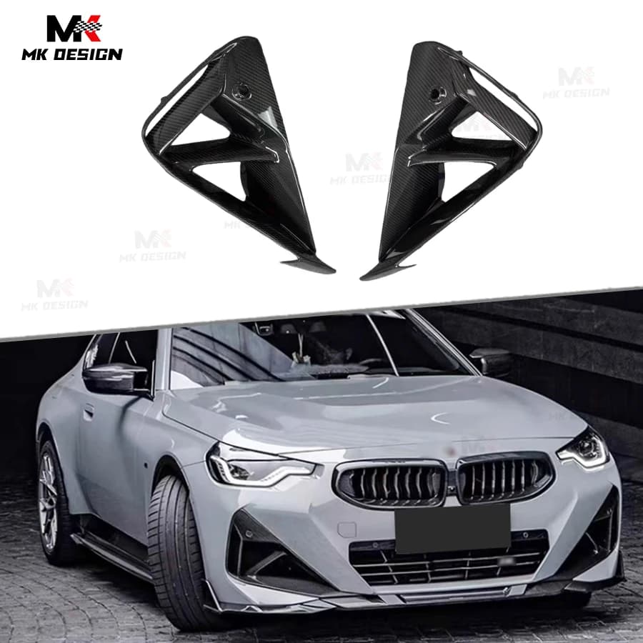 Carbon Fiber SQ Style Front Air Ducts Inlets for BMW 2 Series G42 M240 2022-IN Front Bumper Air Vents Body Kits Car Accessories