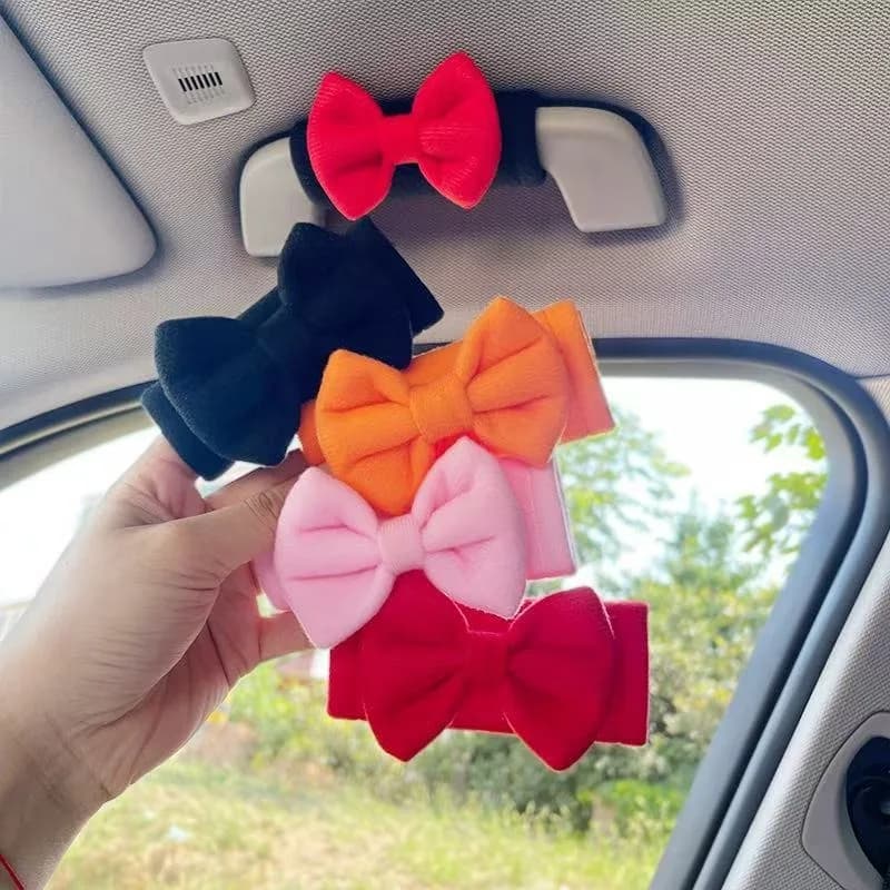 Universal Cute Butterfly Bow Roof Armrest Cover Anti-wear Anti-slip Car Roof Handle Protective Case Fashion Auto Interior Decor