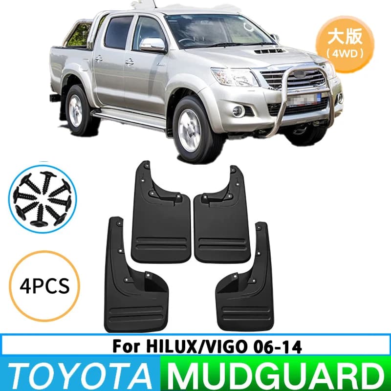 For Toyota 2006-2014 Hilux Vigo 4WD Car Tire Fender Splash Guard Front and Rear Wheel Fender Auto Parts
