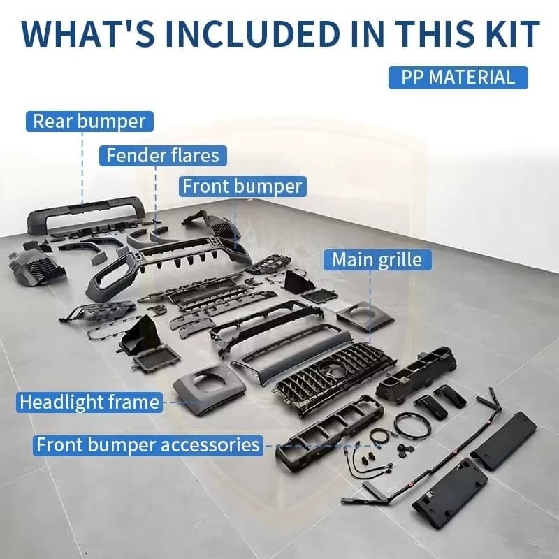 Upgrade to W465 G63 Plastic Body Kit for  G Class W464 Front Bumper Main Grill Wheel Eyebrow Rear Bumper Bodykit