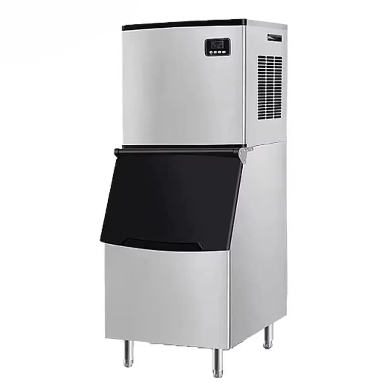 Commercial Stainless Steel Separate Type Ice Maker 250kg Automatic Large Capacity Square Ice Intelligent Touch Control