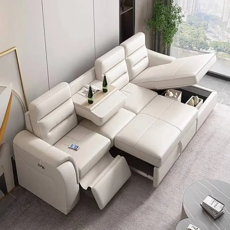 China Beige Electric Recliner Sofas Design Cheap Quality European Living Room Sofas Luxury Modern Woonkamerbanken Furniture