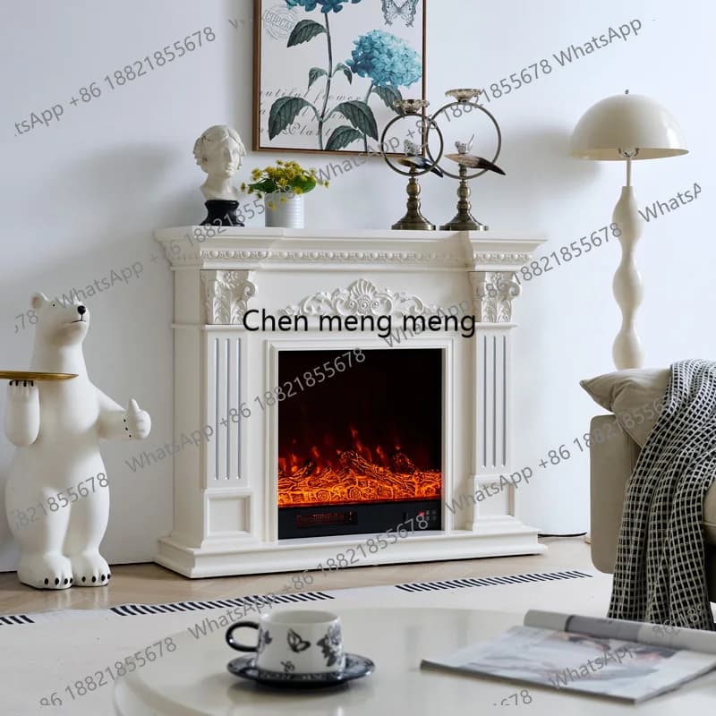 R European fireplace decorative cabinet, American fireplace rack, simulated fire electronic fireplace core for home use