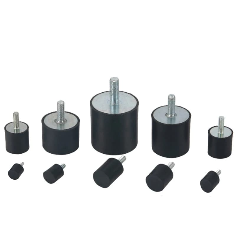 Thread Rubber Mount, VE Vibration Isolators,Cylindrical Shock Absorber,M4 M5 M6 Anti Vibration Rubber Isolator Mount