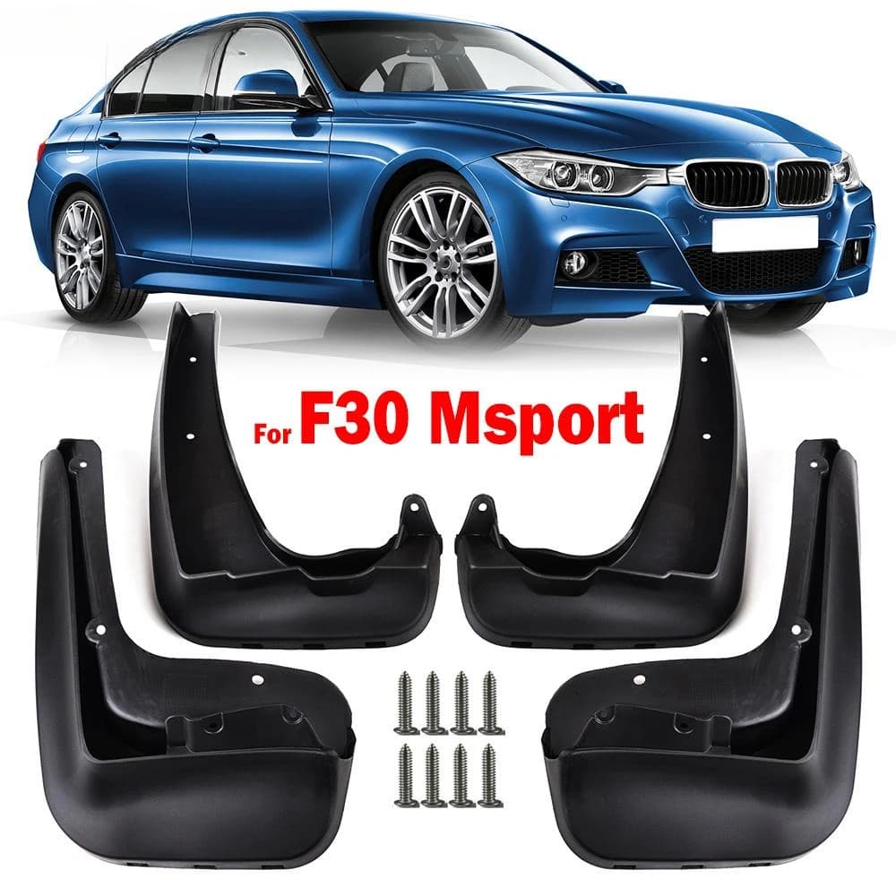 4pcs For BMW 3 Series F30 Sedan M3 MSport 2012 - 2019 Mud Flaps Splash Guards Mudguards Front Rear 2013 2014 2015 2016 2017 2018
