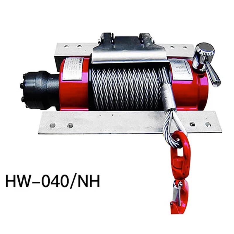 4T Hydraulic Winch is Equipped With Double Balance Valve block, small size, large pulling force, high speed and large braking