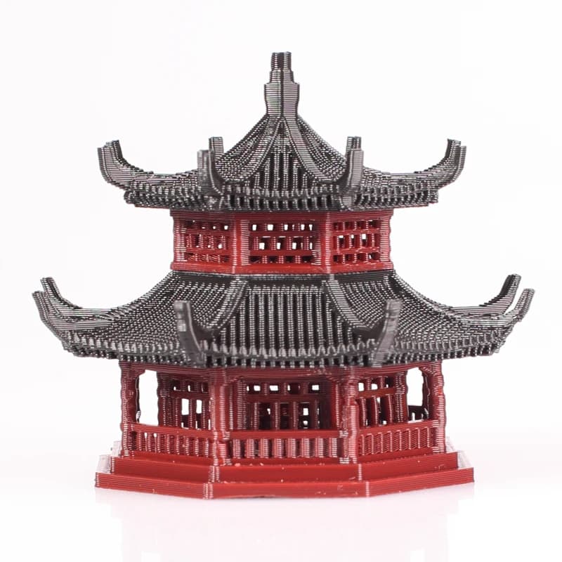 Chinese Style Ancient Building Shape Pavilion Decoration, 3D-Printing Plastics, RockeryMicro Landscape, Flower Pot Decor, Gazebo