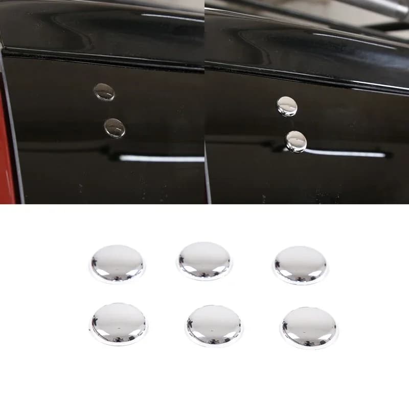 For 2007-2021 Toyota FJ Cruiser ABS Silver Style Car Styling Car Tailgate Glass Screw Protective Cover Car Exterior Accessories