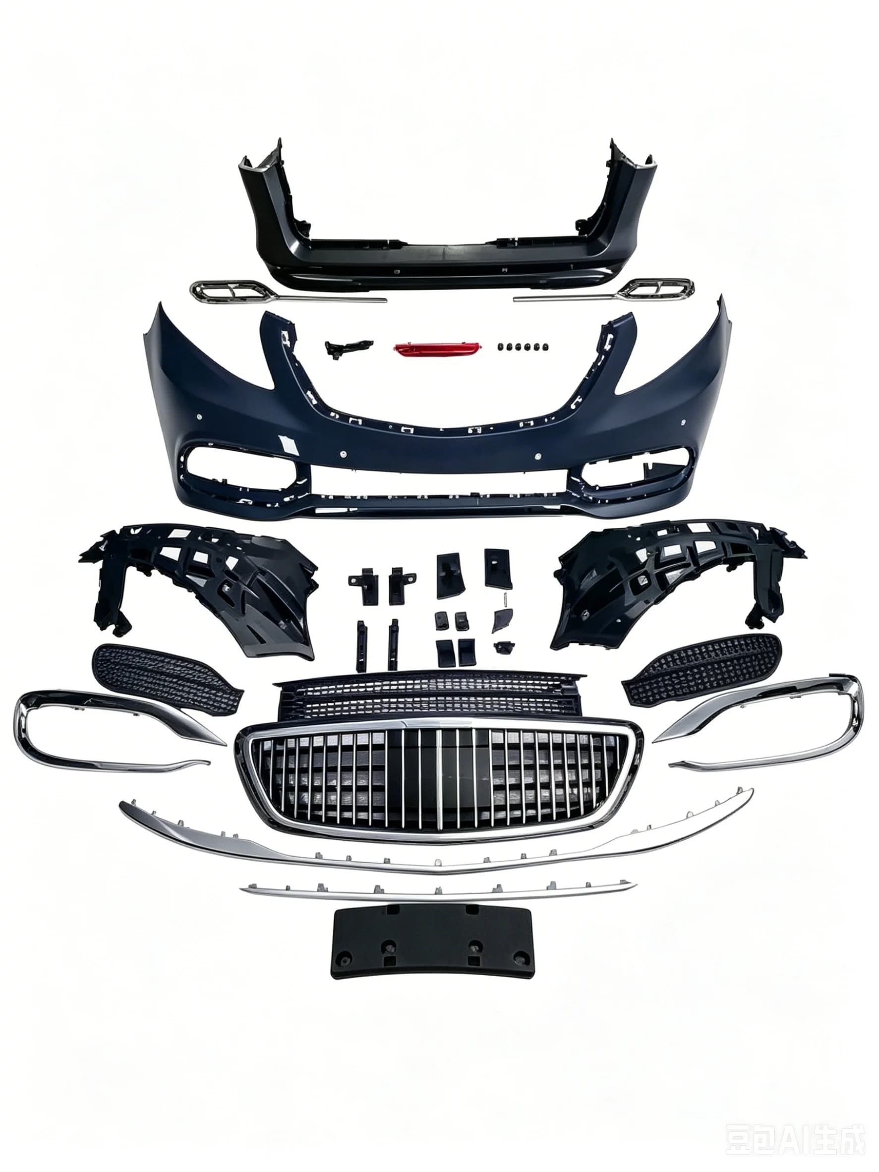 Wholesale Full Body Kit Mercedes V Class W447 2016-2024, Front Bumper Side Skirts Rear Diffuser Exterior Mod Parts