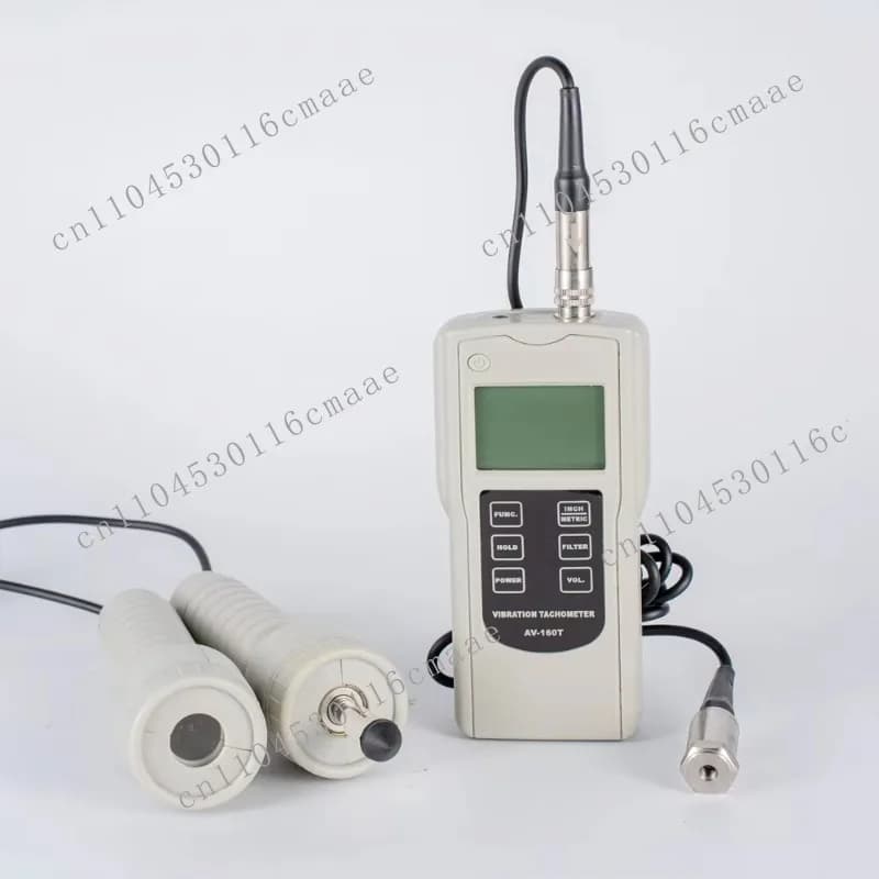 Vibration Meter Portable Electronic Vibration Analyzer Digital Vibration Tachometer AV-160T
