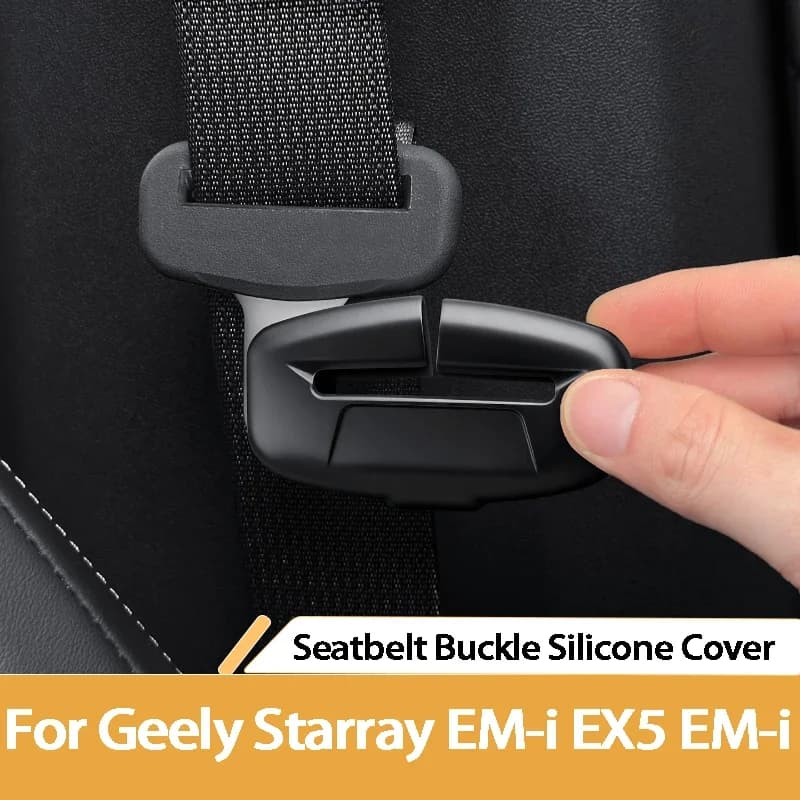 For Geely Starray EMi EX5 EMi 2025 2026 Seat Belt Silicone Cover Anti Scratch Anti Wear Car Interior Accessories