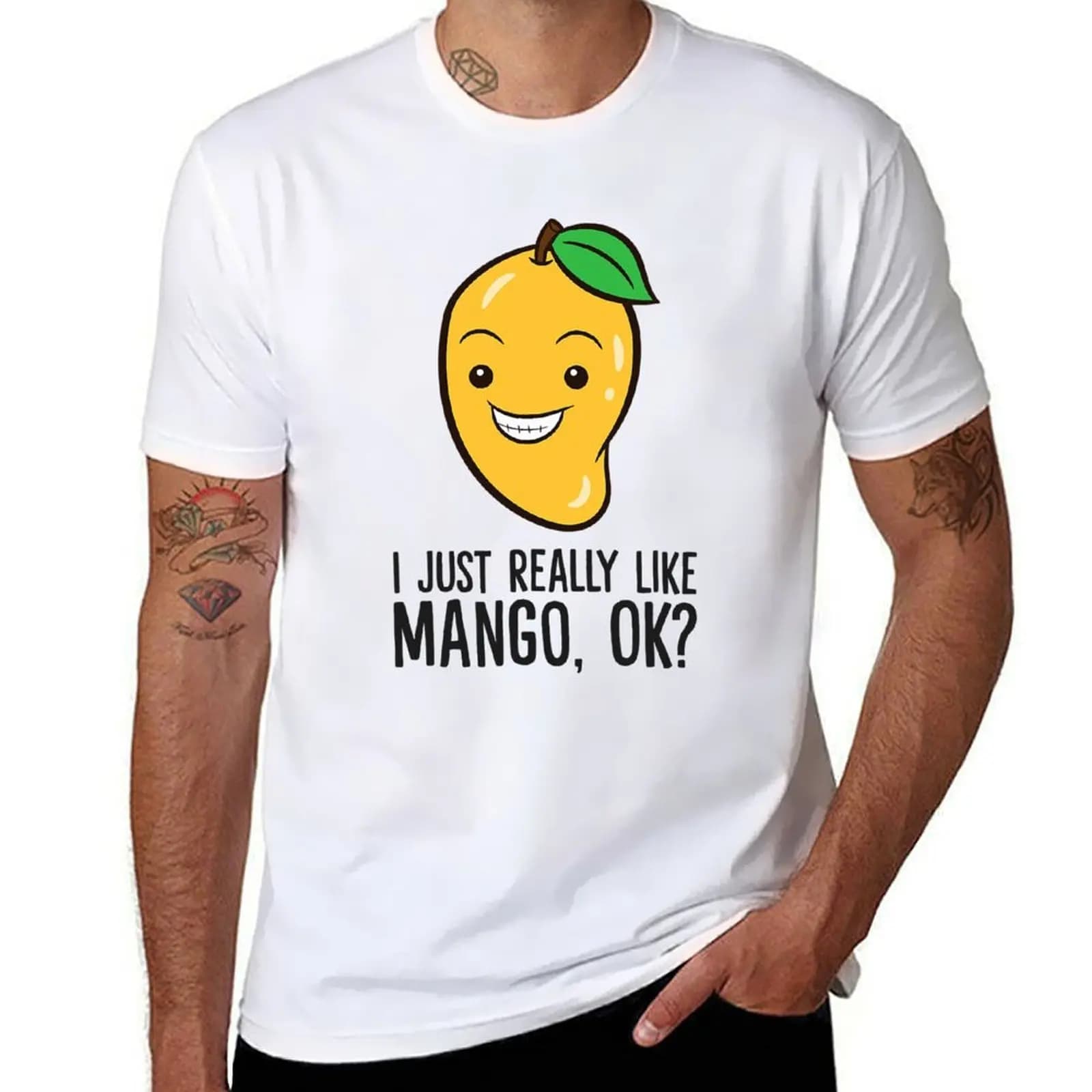 I Just Really Like Mango Ok Love Mangos T-Shirt t shirt man plain t shirt custom print T-Shirt