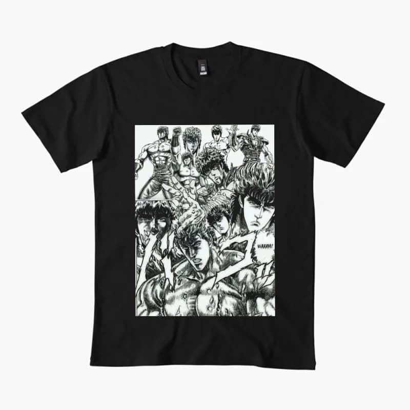 0405 Manga Kenshiro Fist of the North Star Anime gift t shirt Hokuto no Ken printed Graphic tee Y2K clothes All size Tops