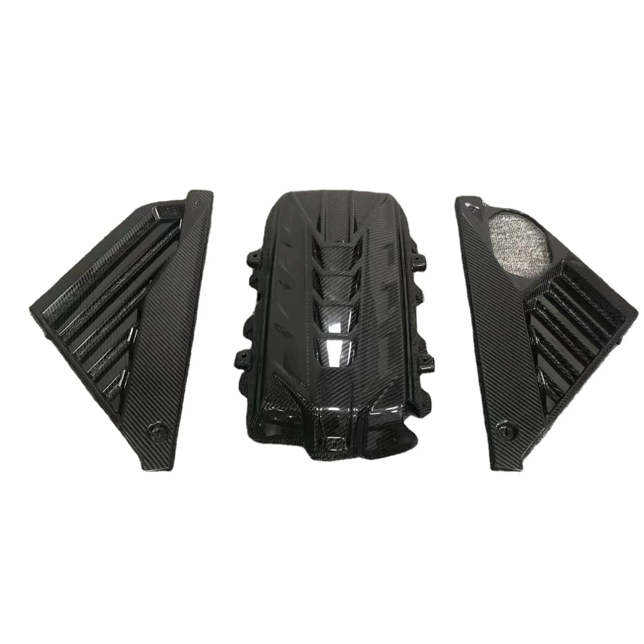 For Corvette C8 Carbon Fiber Engine Shield Corvette C8 Dry Carbon Fiber Engine Shield Heat Shield