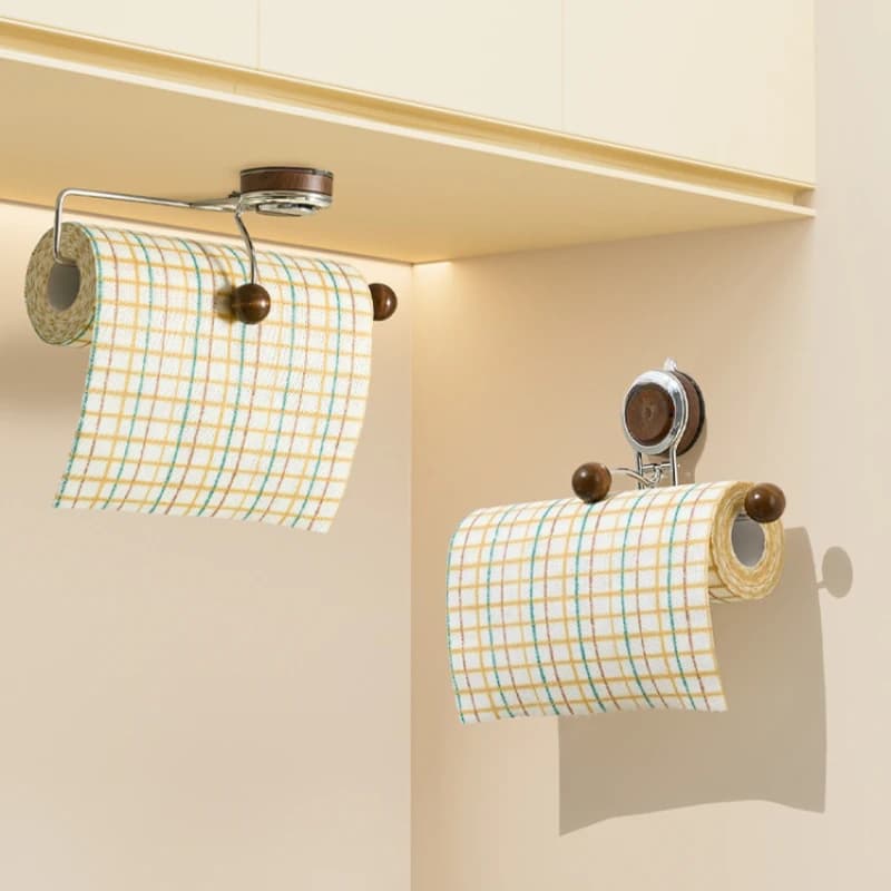 Suction cup Kitchen tissue holder Roll paper holder Special paper hanger Plastic wrap storage bracket Lazy rag hanger