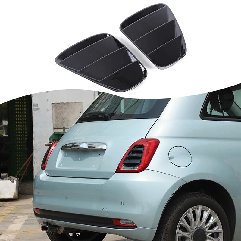 Taillight Panel Decor Sticker Car Rear Tail Light Panel Trim Tail Light Bezel Decal Car Accessories For Fiat 500 312 2016-2026