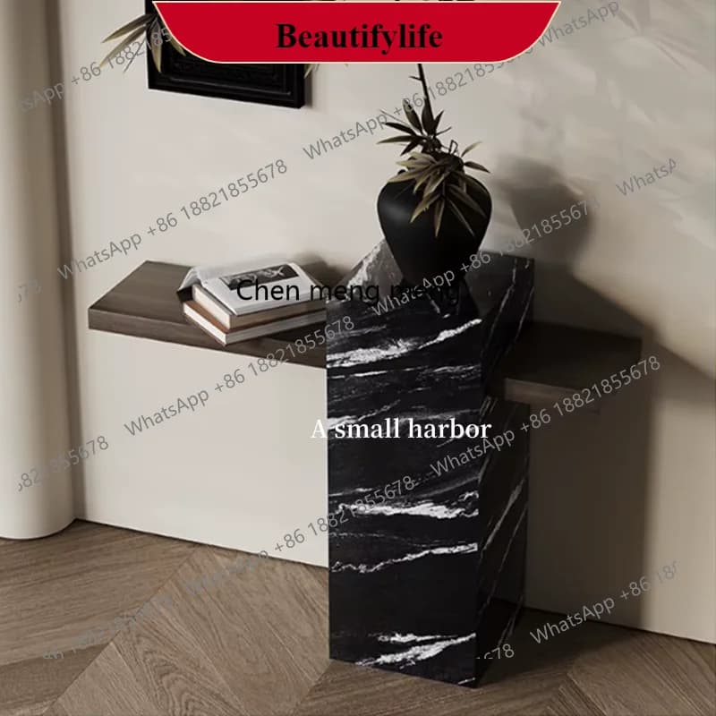G153 Italian light luxury entrance table against the wall Modern simple entrance corridor decoration Hotel aisle entrance platfo