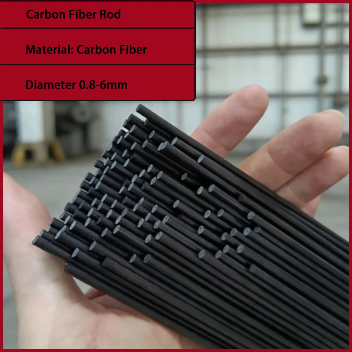Carbon fiber rods with a diameter of 0.8-6mm are used in aerospace, sports equipment, automotive manufacturing, etc