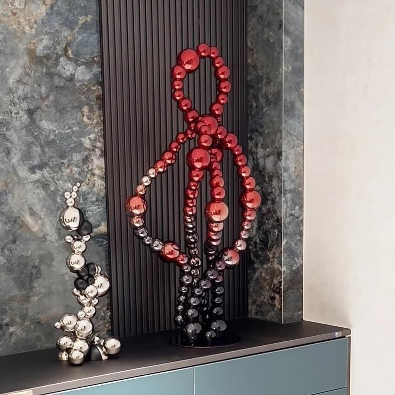 High-end metal combination ball art sculpture ornaments for villas offices hotels living rooms dining rooms, dining tables, etc