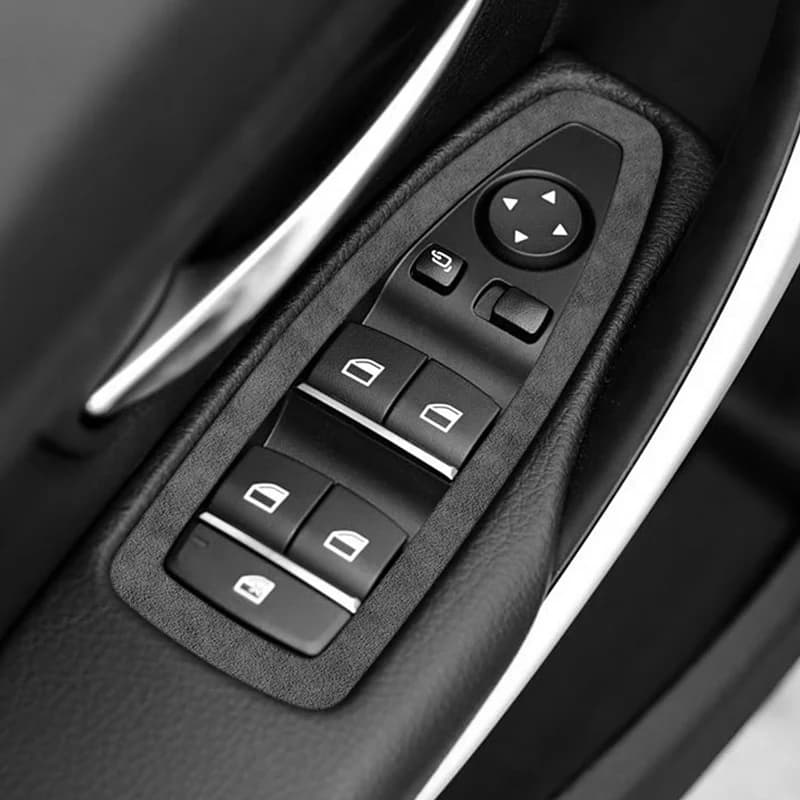For BMW F30 F34 Car Window Switch Control Panel Frame Trim Sticker Made of Alcantara Car Interior Tuning Accessories