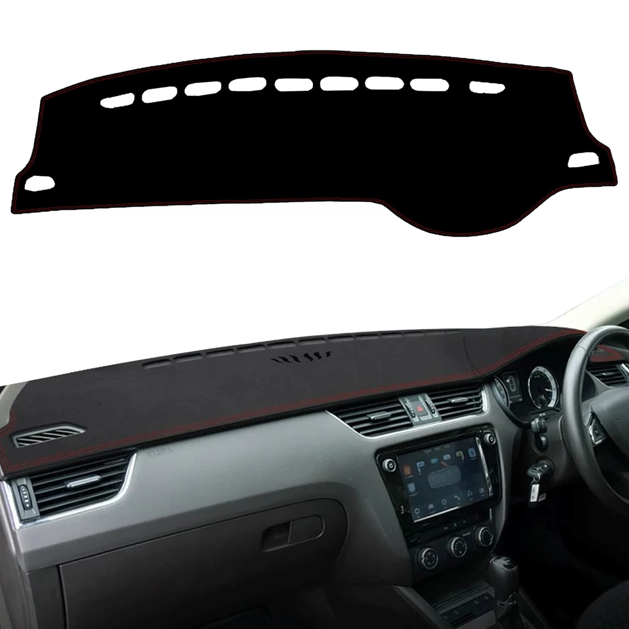 for Skoda Octavia 2013 2014-2019 MK3 Anti-Glare Dashmat Dashboard Cover Dash Mat Sun Block Anti-UV Non-Slip Car Protector Mat