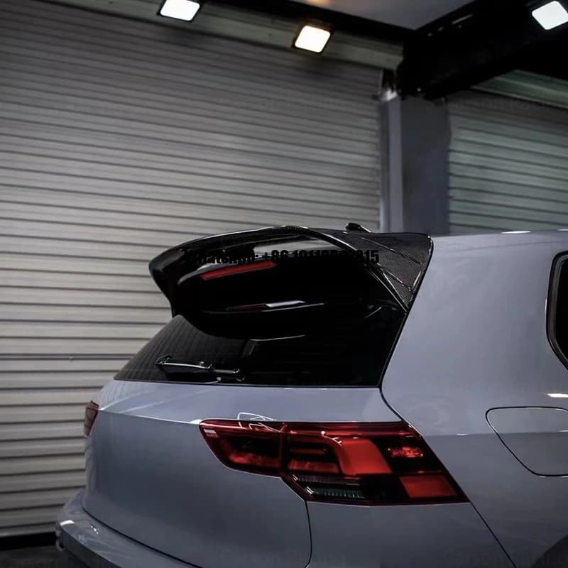 for Volkswagen Golf 8 GTI Custom Wet Carbon Fiber CS Style ROOF Spoiler Mk8 R Polished Finish Car Top