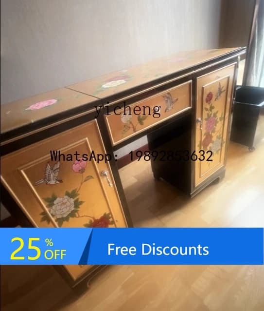 Style Dressing Table Bedroom Solid Wood Makeup Table Multi-Functional Desk Storage Cabinet