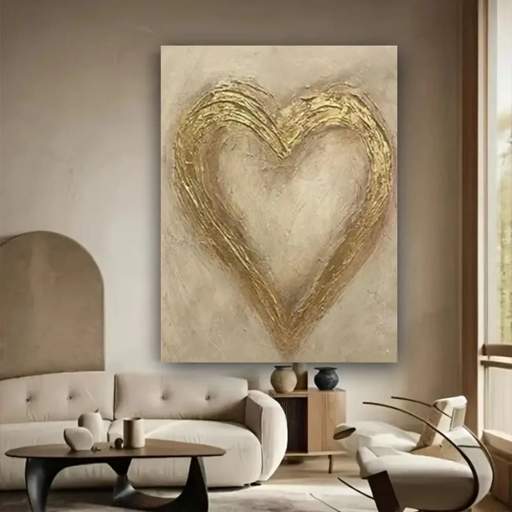 Modern Hand-painted Abstract Oil Painting gold leaf Texture Wall art image on Canvas Picture For Living Room Decor Picture Gift