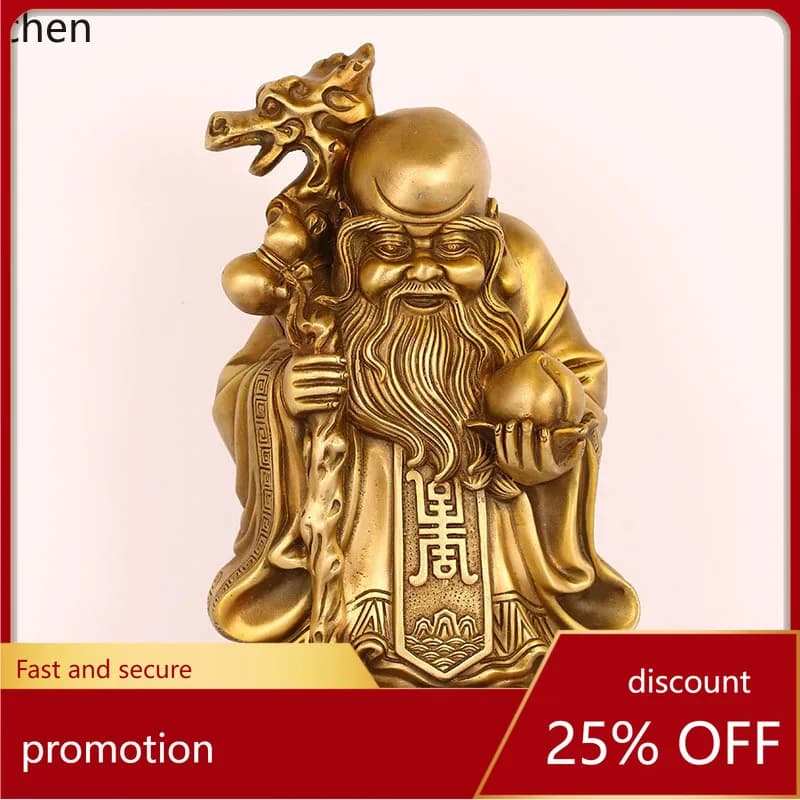 Cz1 brass old birthday star ornament birthday gift for elders birthday peach congratulations on longevity gift