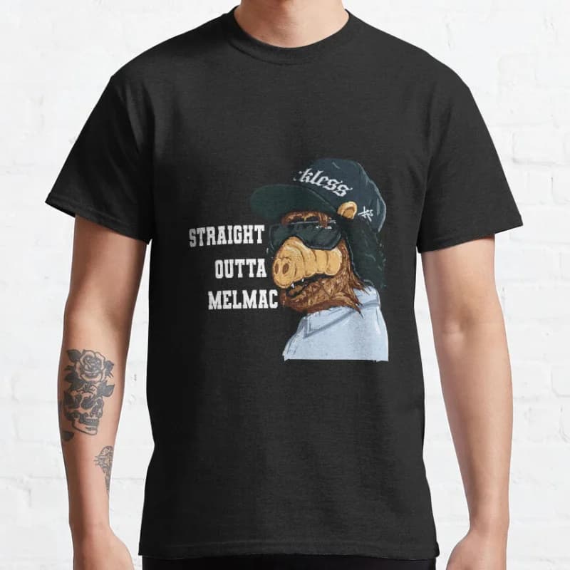 0210 Alf Men's T Shirts Tv Comedy Gordon Shumway Sitcom Cat Series Alien Hipster Tee Short Sleeve 100% cotton  All size tops