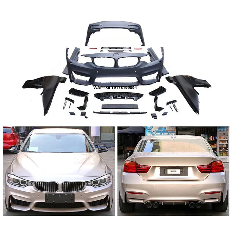 New F36 2012-2018 for 4 Series Car Upgrade M4 Body Kit with Fog Light Front/Rear Bumpers Fenders Bolt-On