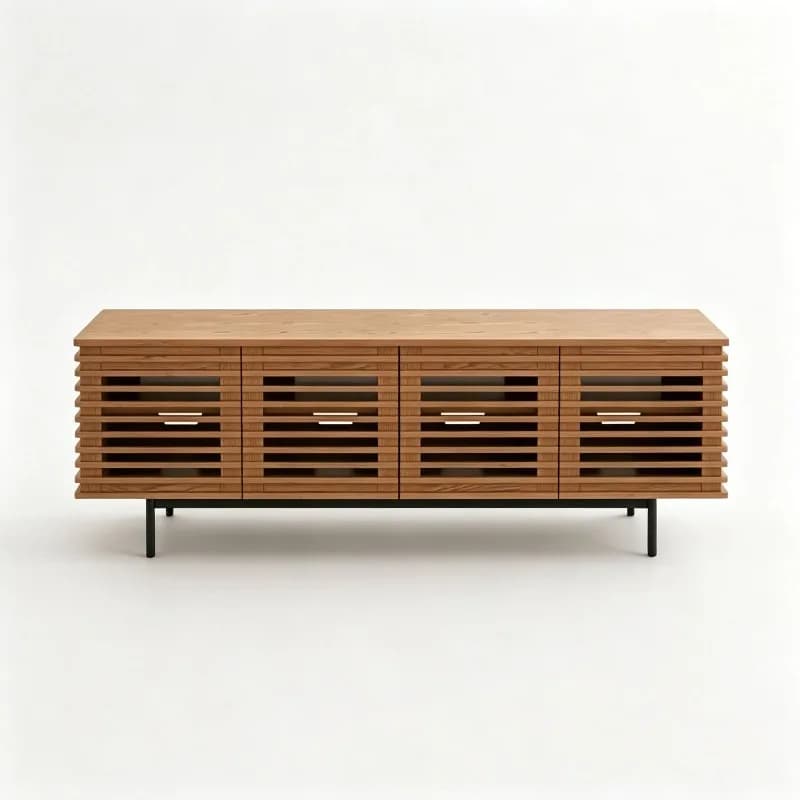 Nordic solid wood TV cabinet, simple living room storage cabinet, TV cabinet