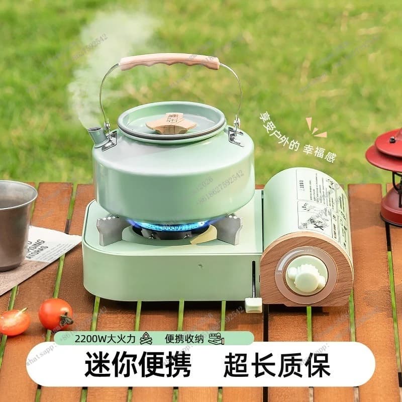 Portable Outdoor Cassette Gas Stove Mini Camping Stove for Tea Making Water Boiling