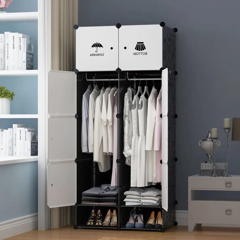 Modern Open Wardrobe Display Cabinet Plastic Partitions Clothes Bedroom Wardrobe Organizer Guarda Roupa Lounge Suite Furniture
