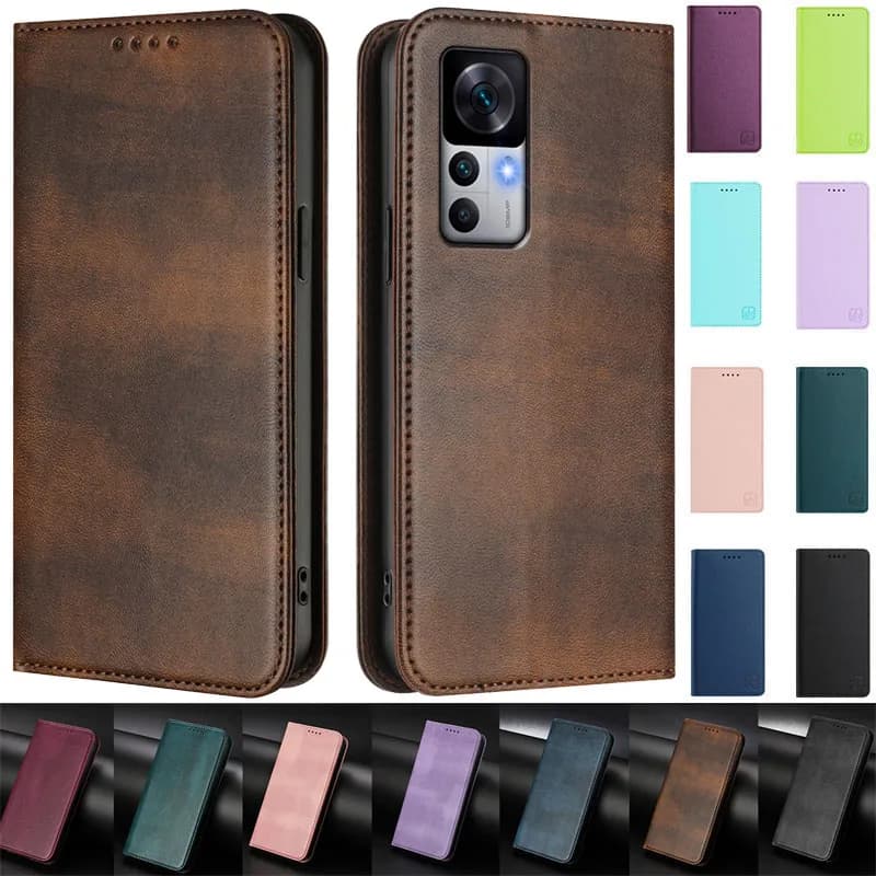 For Xiaomi 12T/12T Pro Magnetic Attraction Case for Xiaomi 12 12s Pro Ultra Lite Leather Wallet Stand Case for Xiaomi 12X Cover