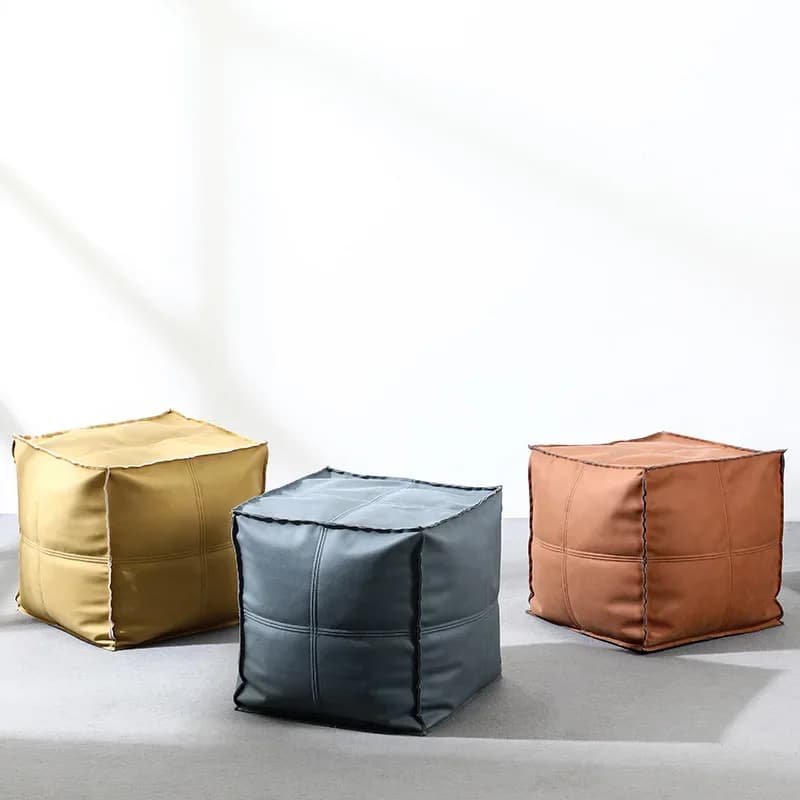 DSA simple stool creative home lazy sitting pier low stool living room small sofa pedal bedroom leather pier