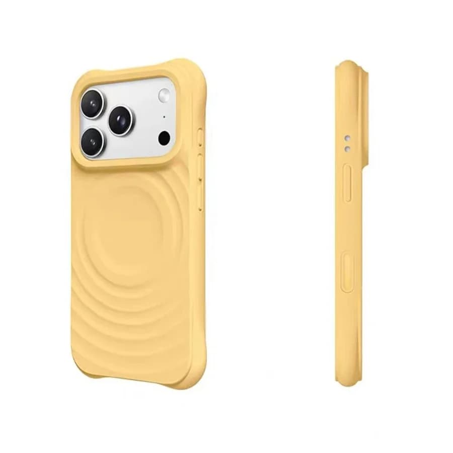 Fashion Simple New Color Yellow Banana Pink Wave Magnetic Phone Cover for IPhone 14 15 16 17 18 Pro Max Case for IPhone 18Pro