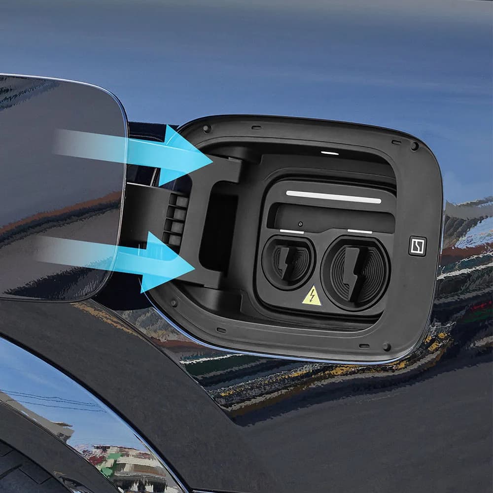 Magnetic Fast And Slow Charging Port Protective Cover Car Modification Accessories Fit For ZEEKR 8X Dustproof And Rainproof