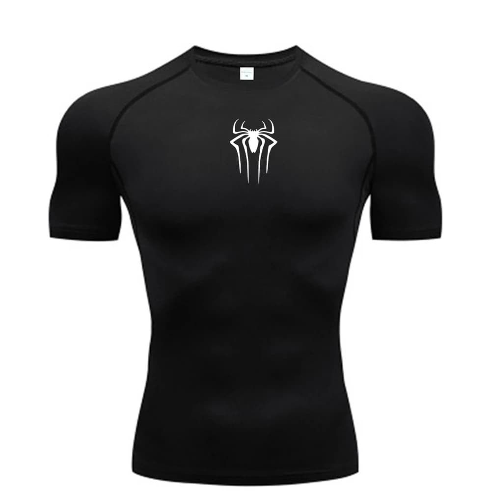 New Men's printed compression shirt Fitness Sport Running Tight Gym T-shirt Sport Exercise Quick Drying Top T-shirt Summer