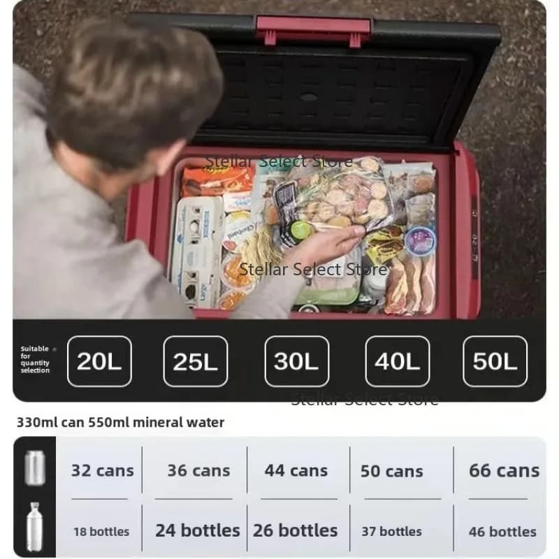 Car Refrigerator 40L Compressor for Refrigeration, , Refrigeration,  Truck Camping Use, Supports Mobile Phone Control