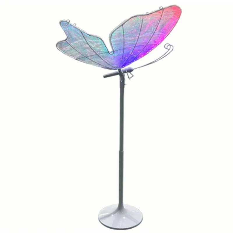 Fabric Butterfly Street Light Wedding Props Background Table Ornament Birthday Party Dress Up RGB Symphony Spirit Butterfly