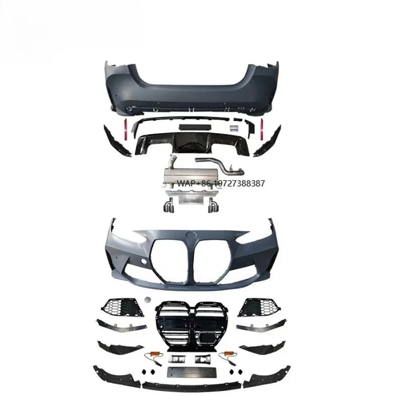 4S G22 UPGRADE M4 STYLE BODY KIT WITH CAR BUMPER DIFFUSER EXHAUST TIPS 2013-2019 4 SERIES 425i 430i AUTO CAR FULL  FACELIFT KITS