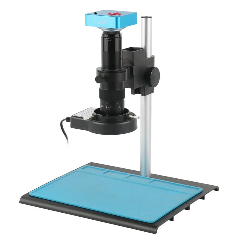 60MP 4K HDMI USB Industrial Electronic Digital 130x 180X Video Microscope Camera Set Fo Phone PCB SMD CPU Soldering Watch Repair