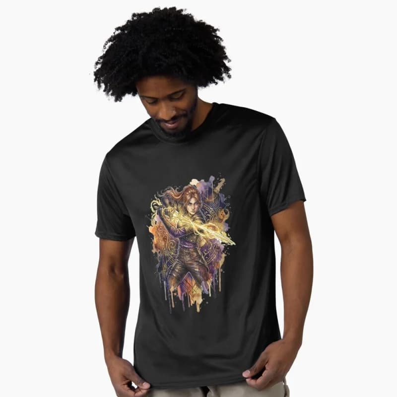 0409 Maelle Painted Expedition 33 RPG Gift tee for gamer 100% cotton printed Men's Short Sleeve Graphic T-Shirt All size tops