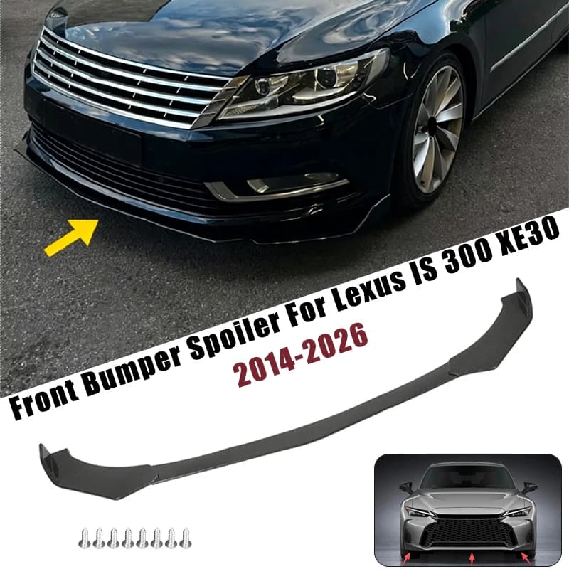 Sport Front Bumper Splitter Spoiler Lip For Lexus IS 300 XE30 2014-2026 5Pcs Adjustable Sectional Car Exterior Tuning Body Kit
